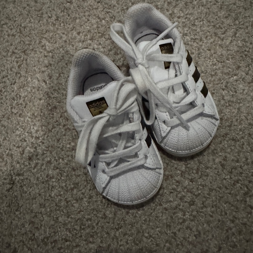 Adidas Kids White Sneakers